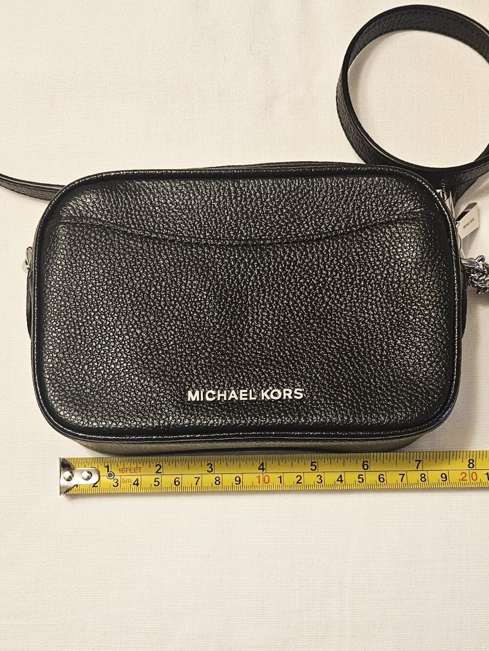 Michael Kors Black Pebbled Leather Crossbody with Tassel - Picture 6 of 8